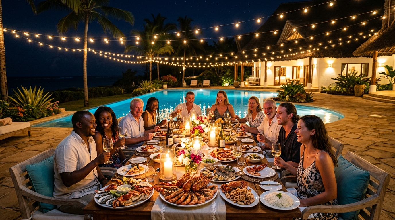 Poolside Candlelit Banquet